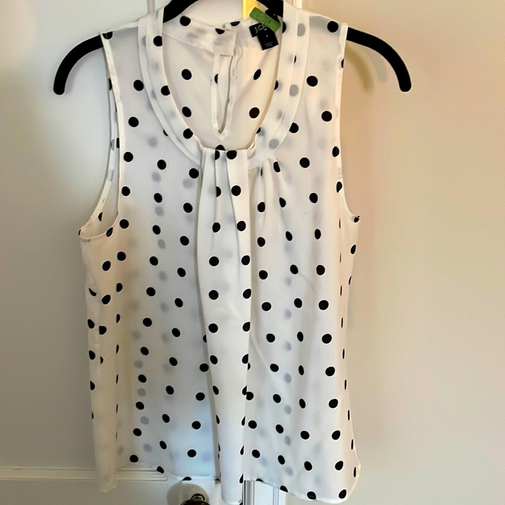 Jcrew polka dot shell top